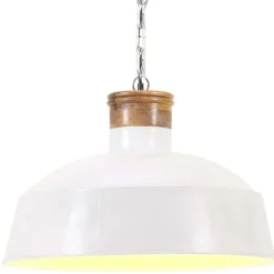 Hot vidaXL Hänglampa industriell 58 cm E27 Vit