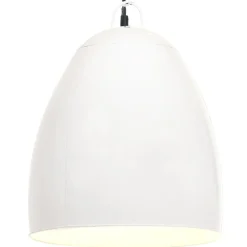 vidaXL Hänglampa industriell 25 W vit rund 42 cm E27