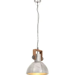 Best vidaXL Hänglampa industriell 25 W rund 30 cm E27 Silver