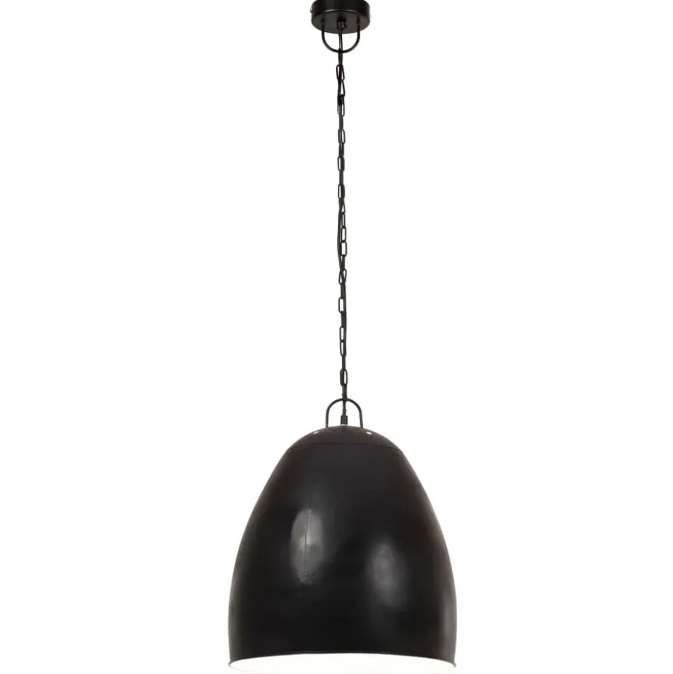 vidaXL Hänglampa industriell 25 W svart rund 42 cm E27
