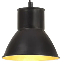 Outlet vidaXL Hänglampa industriell 25 W rund 17 cm E27 Svart