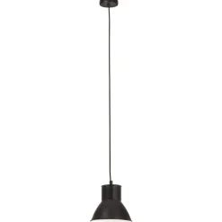 Outlet vidaXL Hänglampa industriell 25 W rund 17 cm E27 Svart