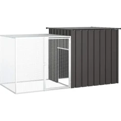 Discount vidaXL Hönsbur 200x91x100 cm galvaniserat stål Antracit
