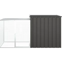 Discount vidaXL Hönsbur 200x91x100 cm galvaniserat stål Antracit