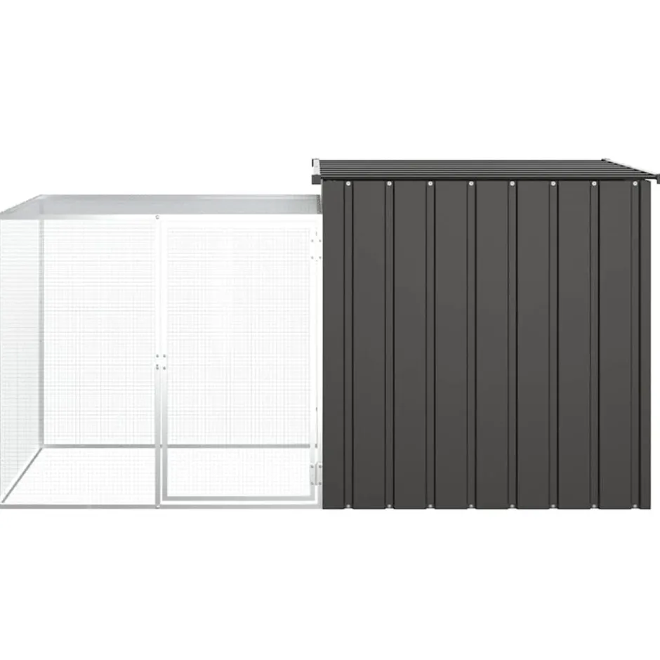 Discount vidaXL Hönsbur 200x91x100 cm galvaniserat stål Antracit