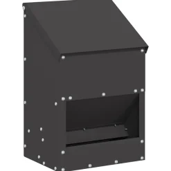 Clearance vidaXL Hönsfodertråg 21 x 16 x 33 cm Kallvalsat Stål Svart