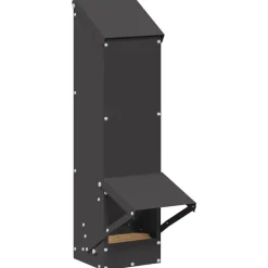Hot vidaXL Hönsfodertråg 13 x 12 x 51 cm Kallvalsat Stål Svart