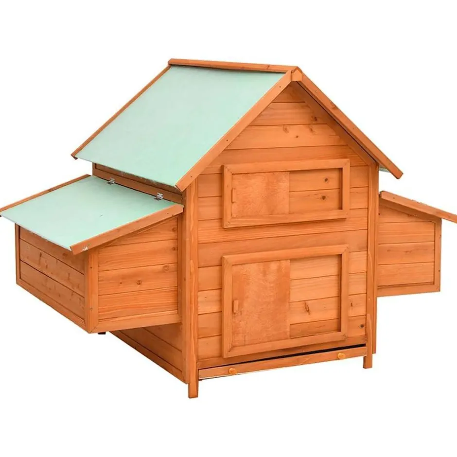 Discount vidaXL Hönshus 150x96x110 cm massivt granträ Brun