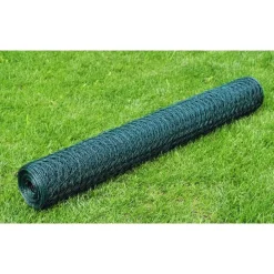 Clearance vidaXL Hönsnät med PVC-beläggning 25x0,5 m Grön