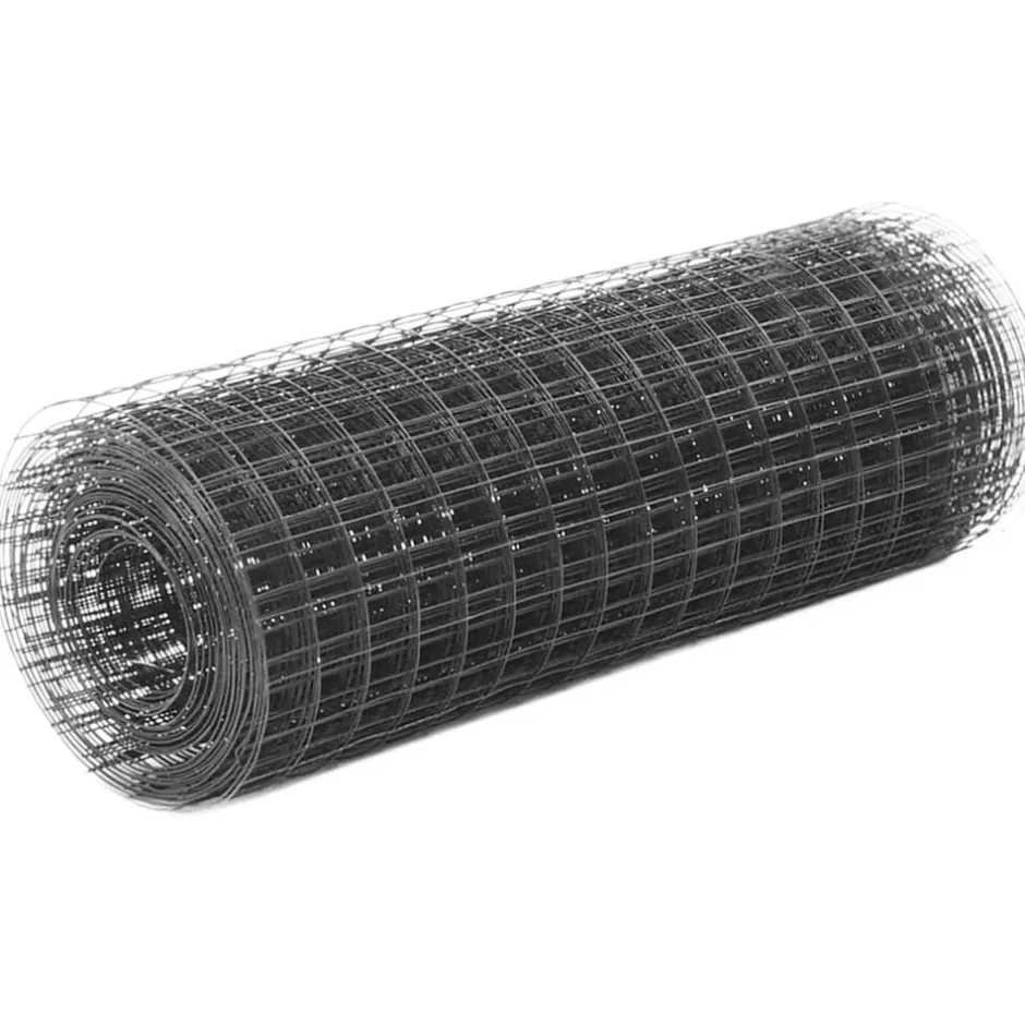 Sale vidaXL Hönsnät stål med PVC-beläggning 10x0,5 m Grå