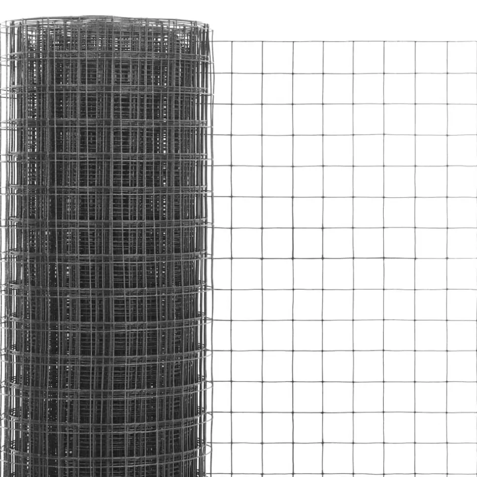 Sale vidaXL Hönsnät stål med PVC-beläggning 10x0,5 m Grå