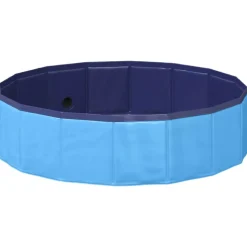 vidaXL Hopfällbar hundsimingspool Blå 80 x 80 x 20 cm PVC