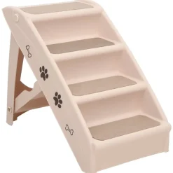 Discount vidaXL Hopfällbar hundtrappa gräddvit 62x40x49,5 cm Kräm