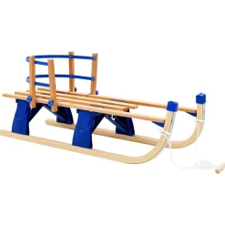 vidaXL Hopfällbar kälke med ryggstöd trä 119 cm