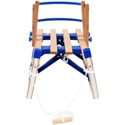 vidaXL Hopfällbar kälke med ryggstöd trä 119 cm