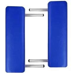 vidaXL Hopfällbar massagebänk med 2 sektioner aluminium blå