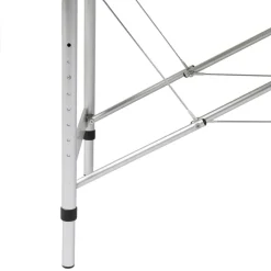 vidaXL Hopfällbar massagebänk med 2 sektioner aluminium Svart