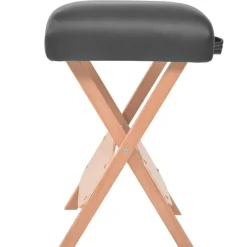 Discount vidaXL Hopfällbar massagepall 12 cm tjock sits och 2 bolster Svart