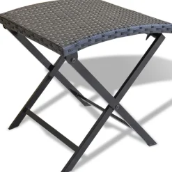Clearance vidaXL Hopfällbar pall konstrotting Svart