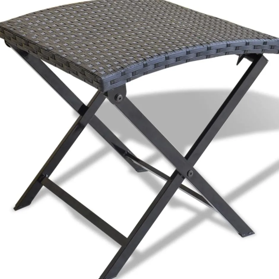 Clearance vidaXL Hopfällbar pall konstrotting Svart