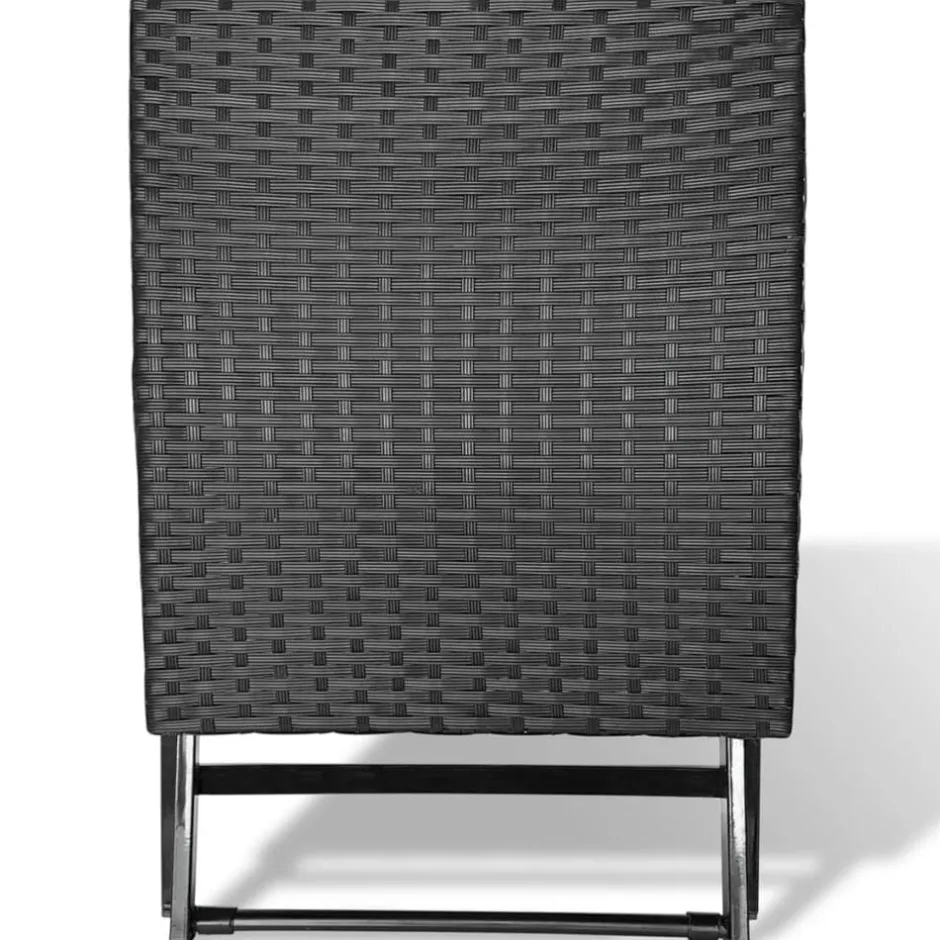 Clearance vidaXL Hopfällbar pall konstrotting Svart