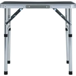 vidaXL Hopfällbart campingbord grå aluminium 60x45 cm