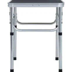 vidaXL Hopfällbart campingbord grå aluminium 60x45 cm