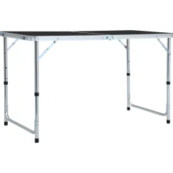 Discount vidaXL Hopfällbart campingbord aluminium 120x60 cm Grå