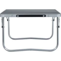 Best vidaXL Hopfällbart campingbord aluminium 60x40 cm Grå