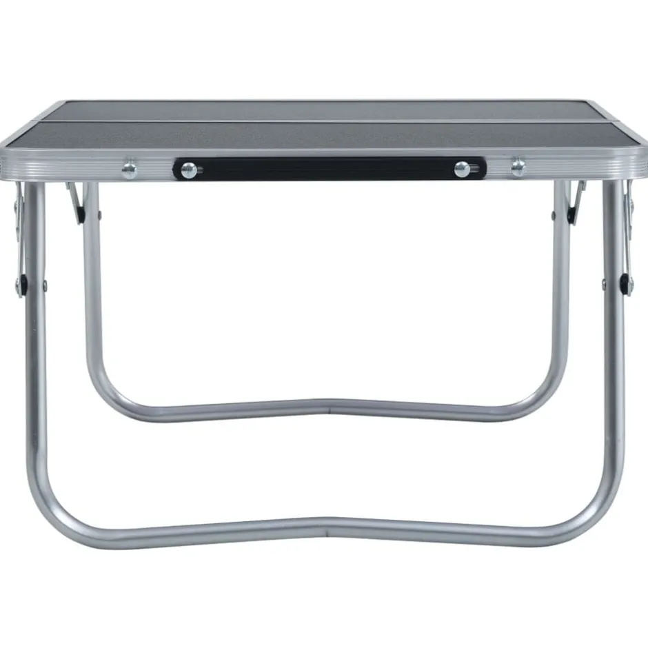 Best vidaXL Hopfällbart campingbord aluminium 60x40 cm Grå