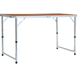 vidaXL Hopfällbart campingbord aluminium 120x60 cm