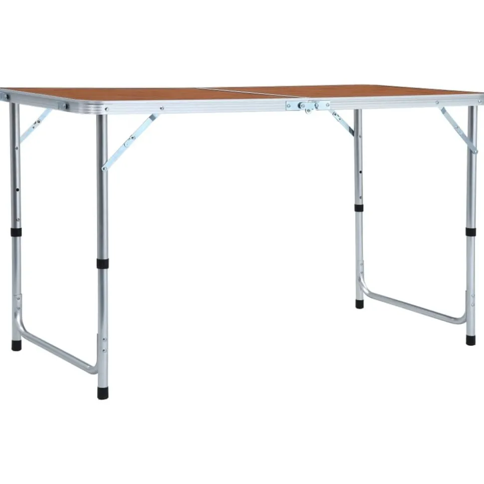 vidaXL Hopfällbart campingbord aluminium 120x60 cm
