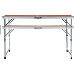 vidaXL Hopfällbart campingbord aluminium 120x60 cm