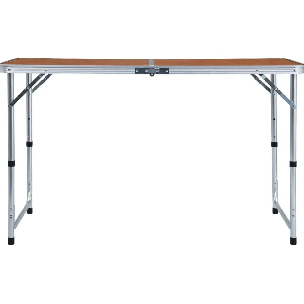 vidaXL Hopfällbart campingbord aluminium 120x60 cm