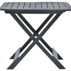 vidaXL Hopfällbart trädgårdsbord 79x72x70 cm plast Antracit