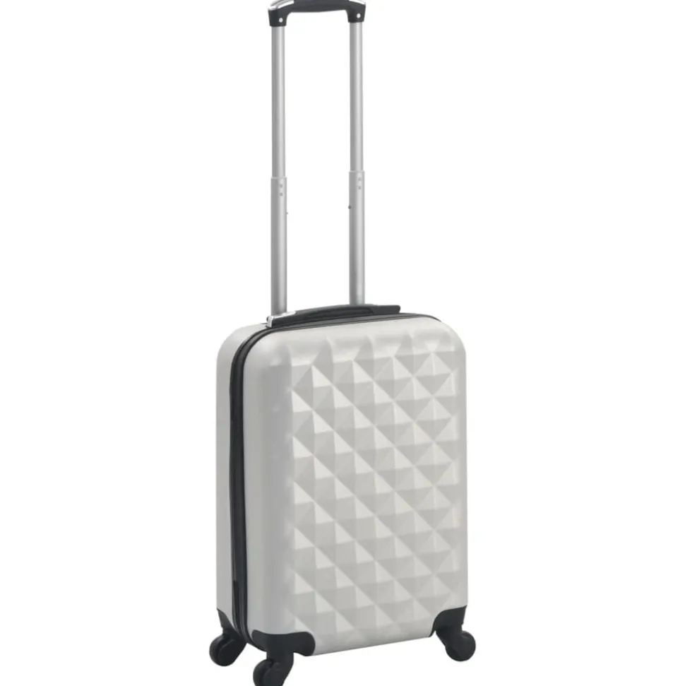 vidaXL Hård resväska blank silver ABS