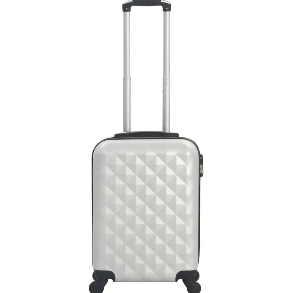 vidaXL Hård resväska blank silver ABS