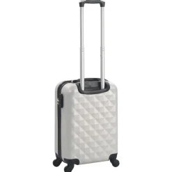 vidaXL Hård resväska blank silver ABS