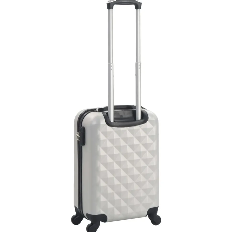 vidaXL Hård resväska blank silver ABS