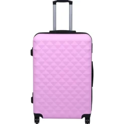 Hot vidaXL Hårda resväskor 3 st ABS Rosa