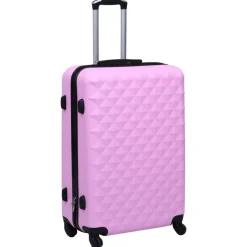 vidaXL Hårda resväskor rosa ABS