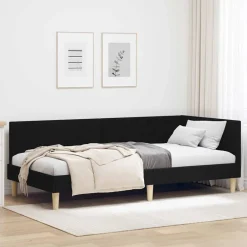 Sale vidaXL Hörn Sängram 80 cm x 200 cm Tyg och plywood Svart