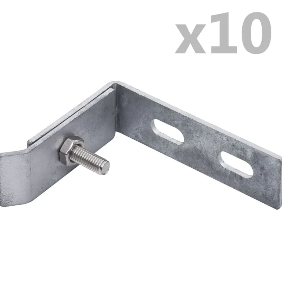 New vidaXL Hörnkoppling 10 set Silver