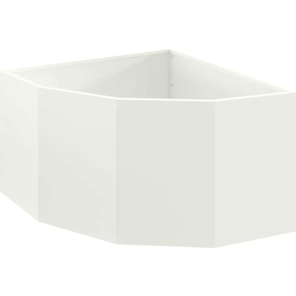 vidaXL Hörnställning Vit 60 x 60 x 35 cm Stål