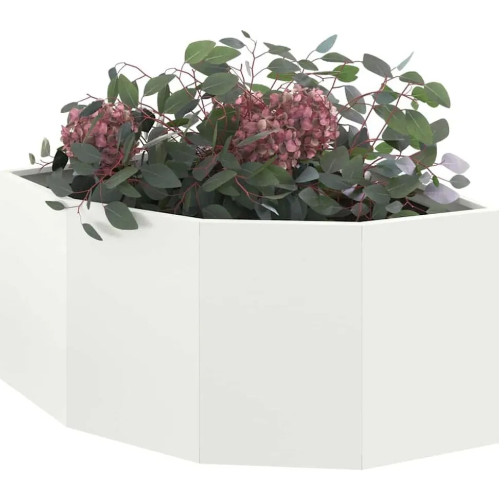vidaXL Hörnställning Vit 60 x 60 x 35 cm Stål