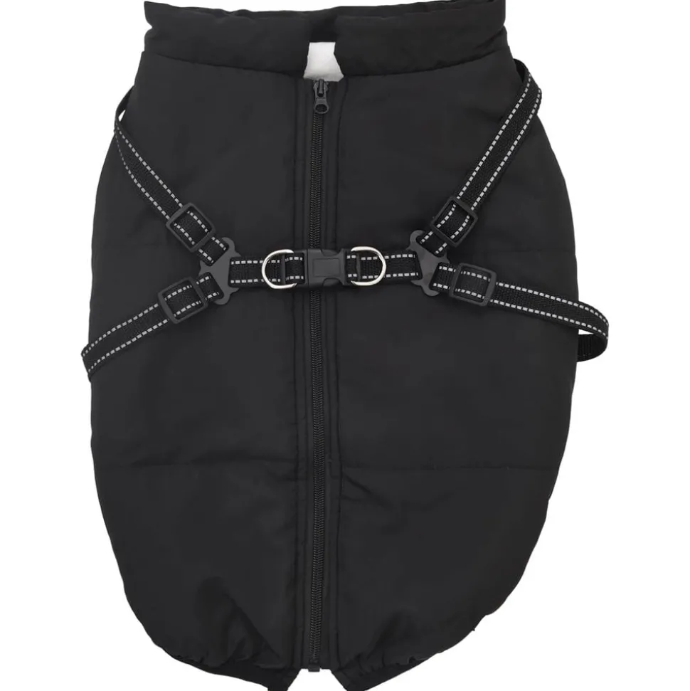 vidaXL Hund Kappa Svart L48 Fleece och Polyester