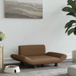 vidaXL Hundbädd brun 70x45x28 cm tyg