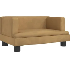 vidaXL Hundbädd brun 60x40x30 cm sammet