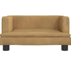 vidaXL Hundbädd brun 60x40x30 cm sammet
