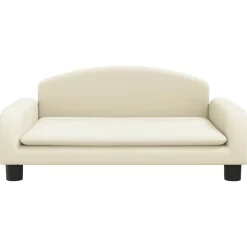vidaXL Hundbädd gräddvit 70x45x30 cm konstläder